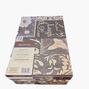 Recollections Live Laugh Love Memory Box Photo Storage Jo Moulton Sagebrush New